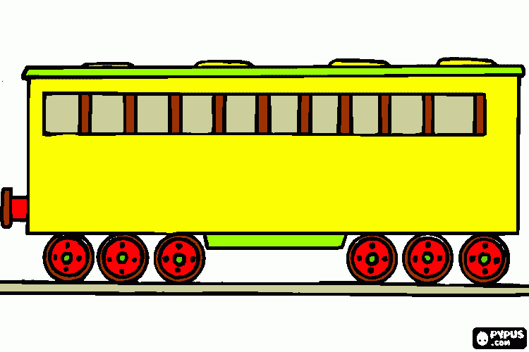 Пассажирский вагон рисунок для детей