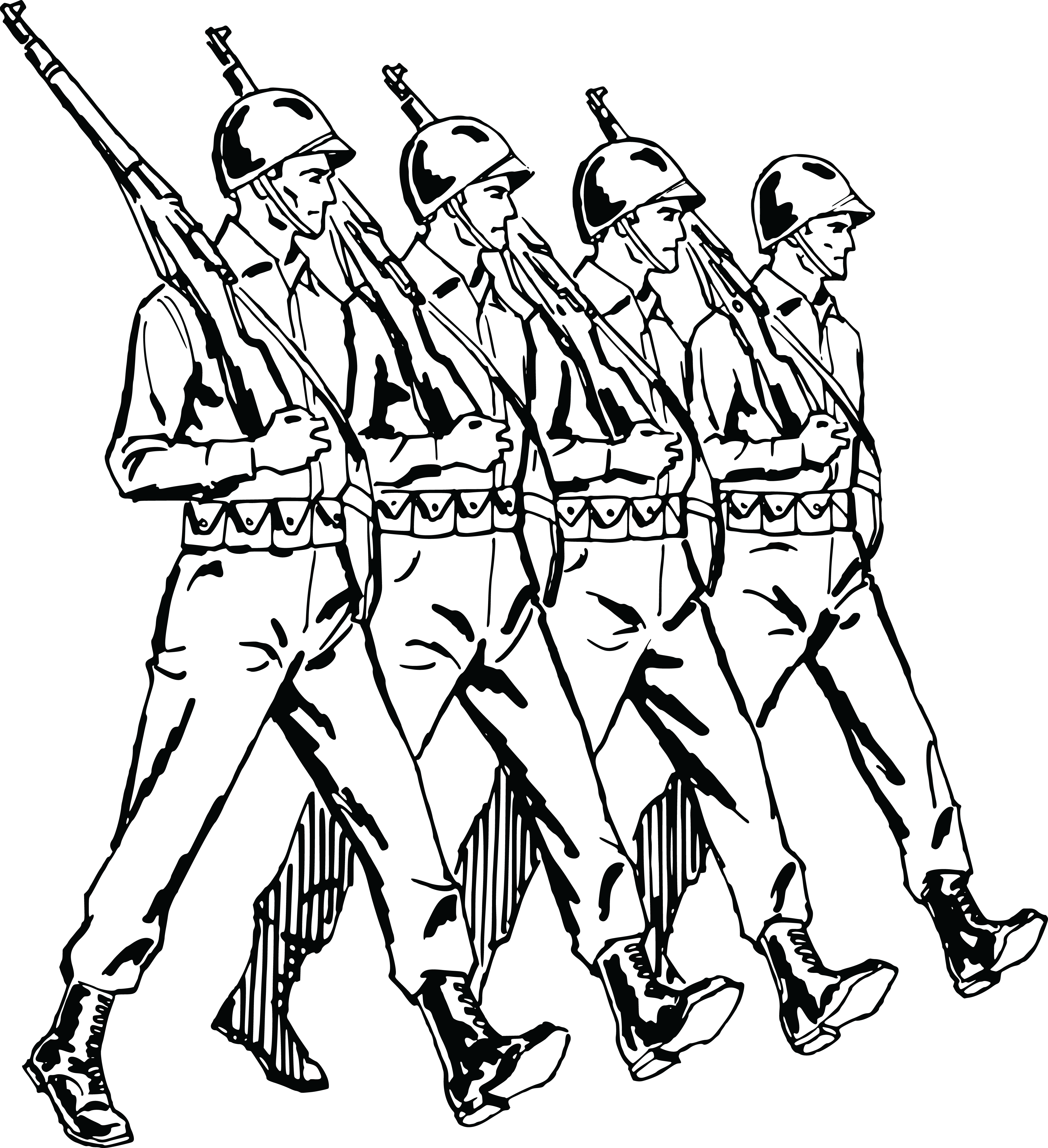 522 5226779 free clipart of a group of marching army