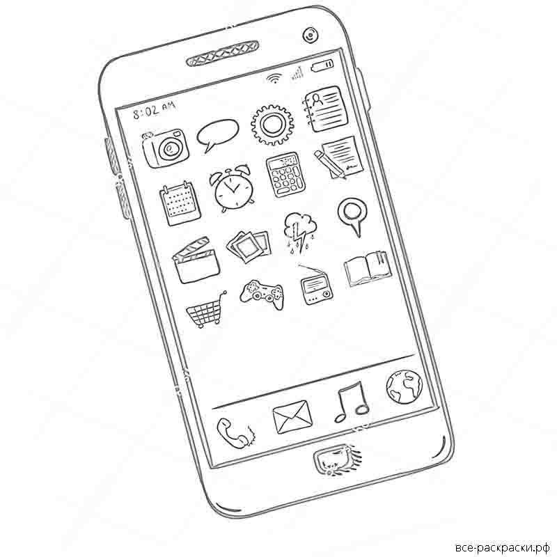 Как нарисовать телефон samsung galaxy