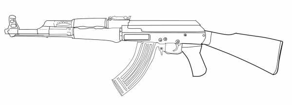 Как легко нарисовать ак 47