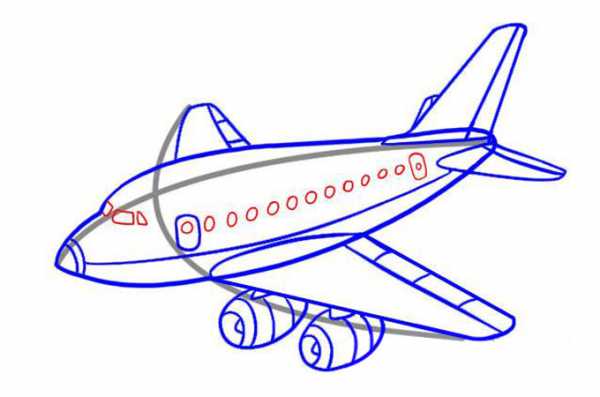 Самолет простой рисунок для детей