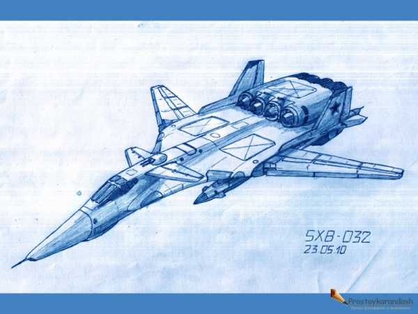 Истребители картинки карандашом