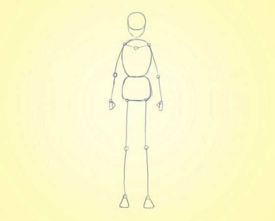 Как нарисовать человека в полный рост девушку карандашом в одежде