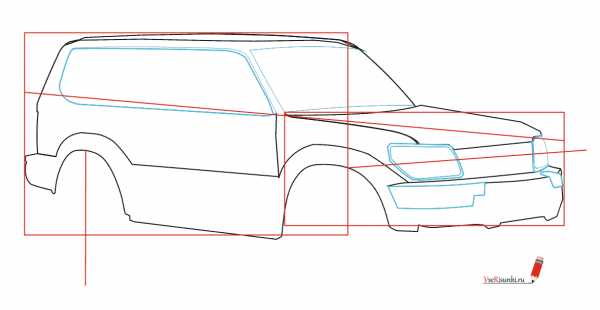 Как нарисовать джип легкий