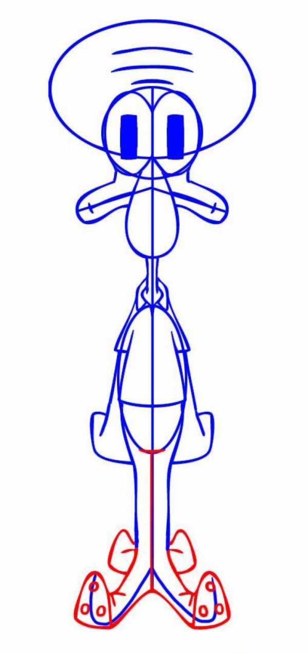Сквидвард как нарисовать