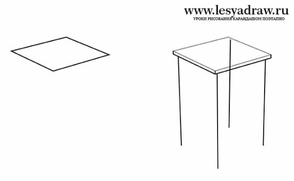 Как нарисовать табуретку карандашом поэтапно для начинающих