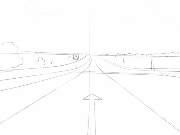 Как нарисовать дорогу в перспективе