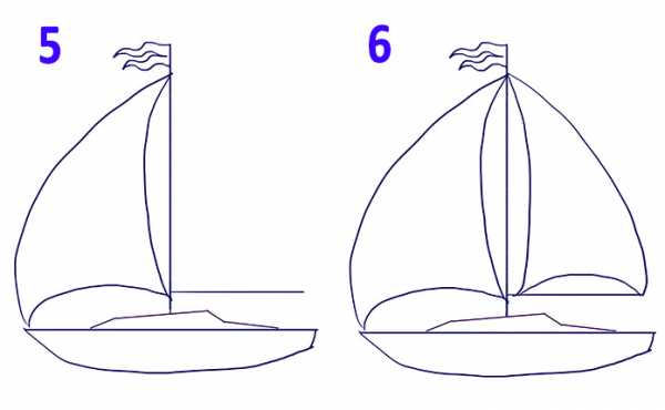 Как нарисовать яхту поэтапно карандашом