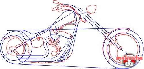 Как нарисовать питбайк карандашом