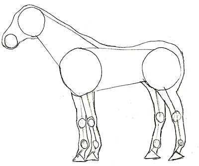 Лошадь на задних ногах рисунок