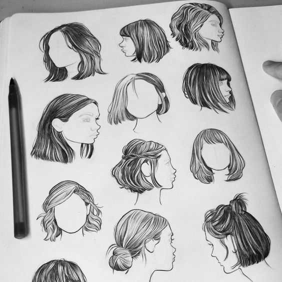 Нарисовать волосы девушки