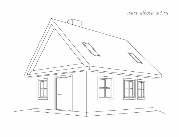 Как нарисовать дом в фотошопе