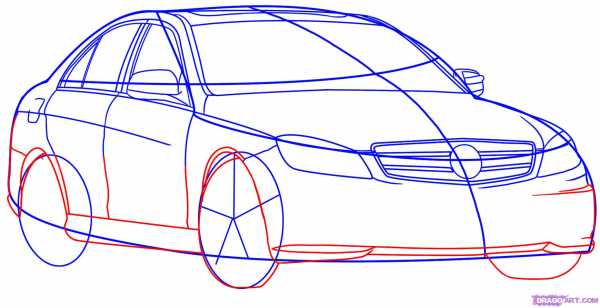 Мерседес рисовать легко