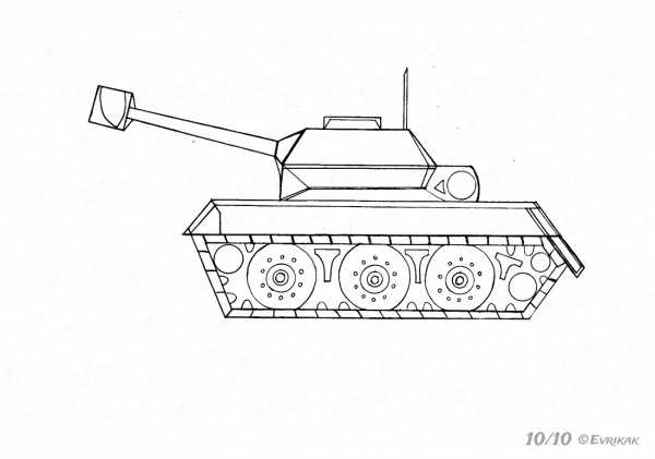 Как нарисовать танк пошагово