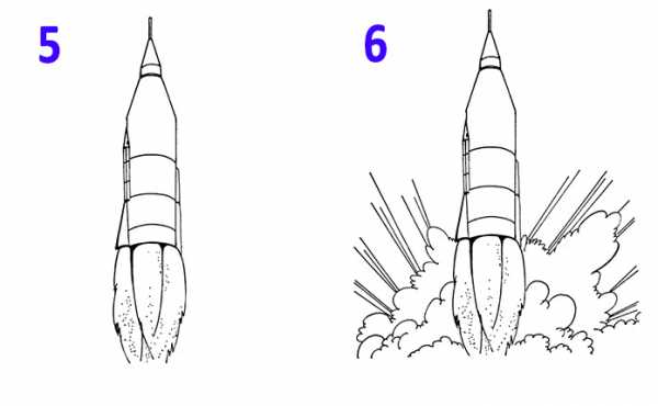 Рисовать ракету гагарина