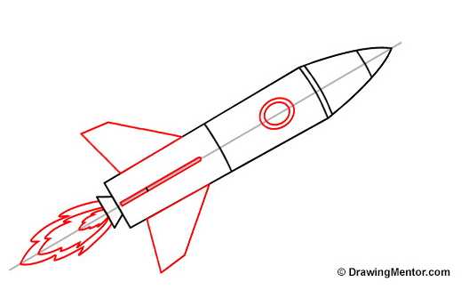 Ракета гагарина рисунок карандашом