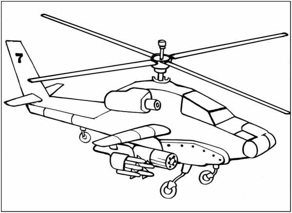 Вертолет рисунок легкий