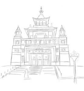 Как рисовать храм