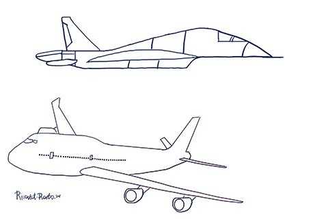 Как нарисовать самолет поэтапно карандашом легко и красиво пассажирский