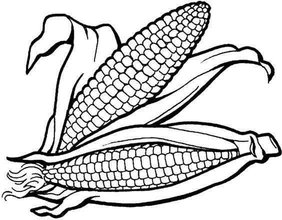 Кукуруза рисунок простой