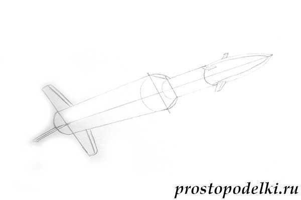 Ракета рисунок поэтапно