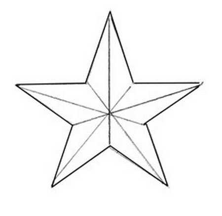 Как нарисовать звезду циркулем в окружности